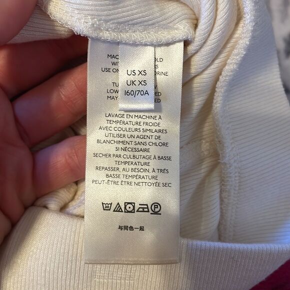 Free People Romy Ribbed Bell Bottom Draped Sweater Set Ivory XS - Picture 8 of 13